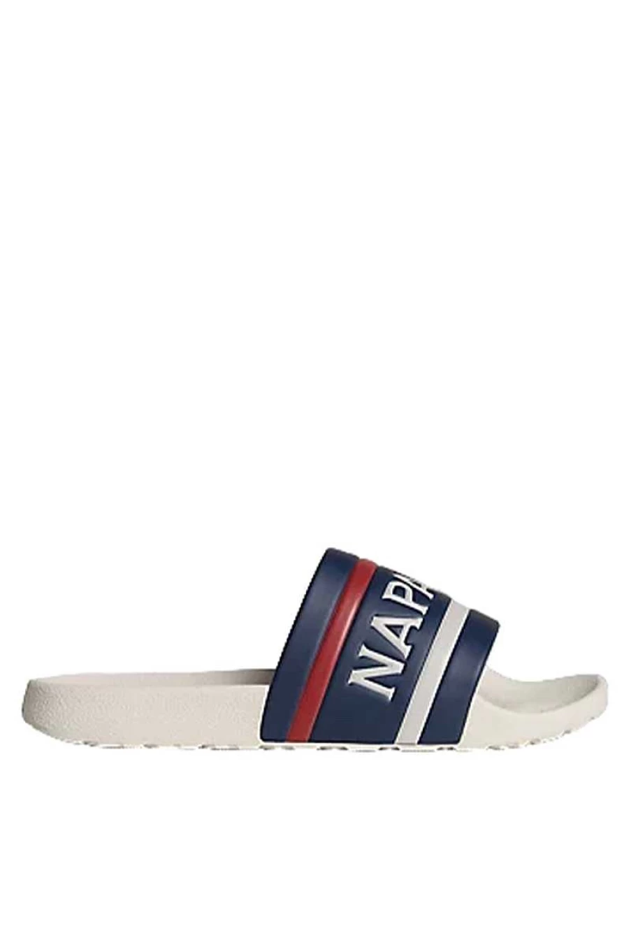 Napapijri Men's White and Navy Slippers Np0A4Gtvco 01A - Comfortable Casual Footwear