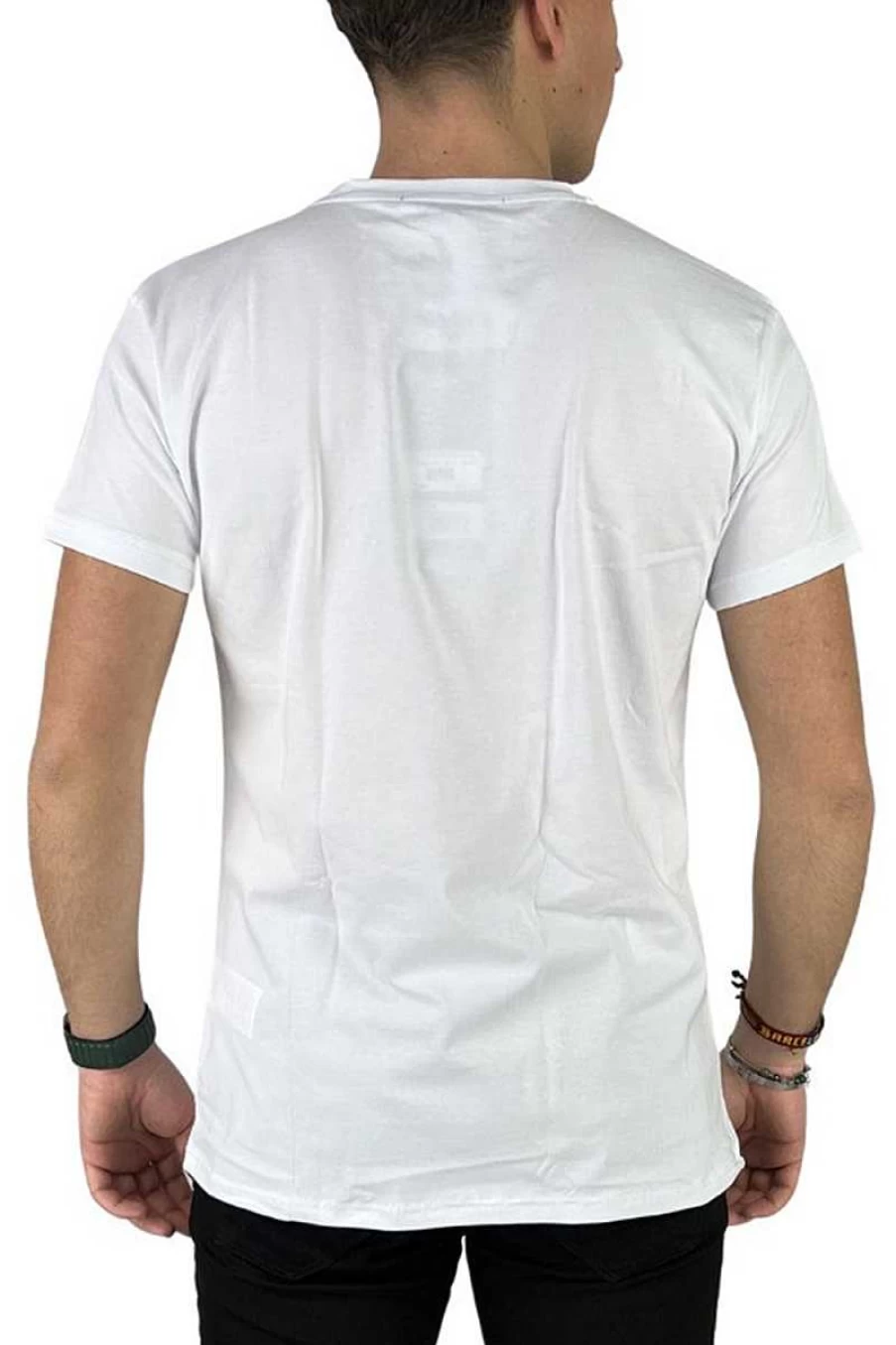 Boy London Men's Half Sleeve Blue and White T-Shirt 7326