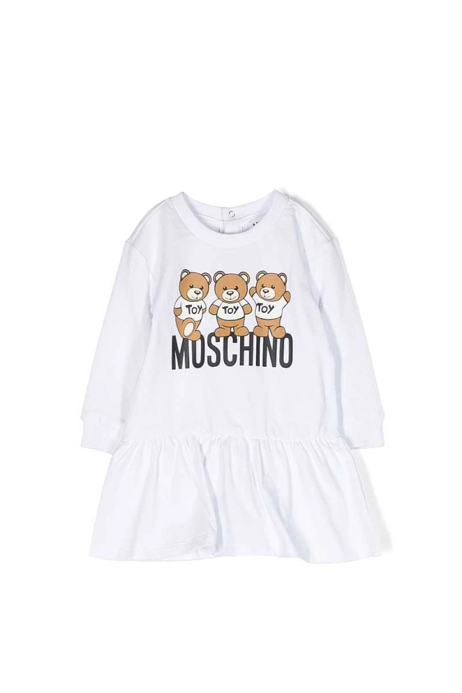 Moschino Girls' Optical White Dress - Mav09V-Lca60
