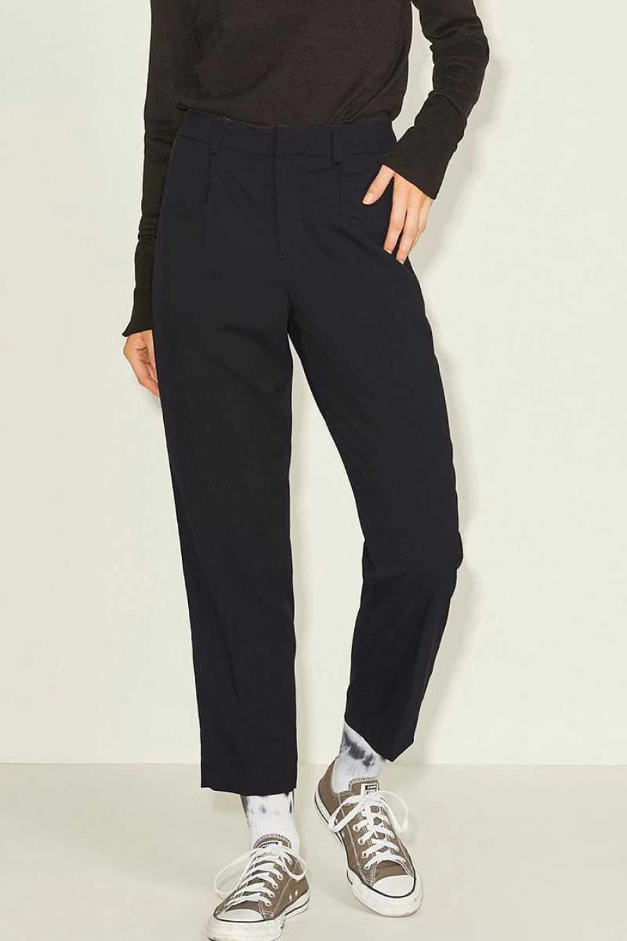 Jjxx Women's Classic Black Trousers - Chloe Regular Fit Pants 12200666 for Women
