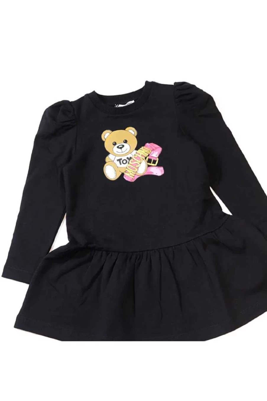 Moschino Black Dress for Girls - HDV0DL-LDA16 Stylish Kids Fashion