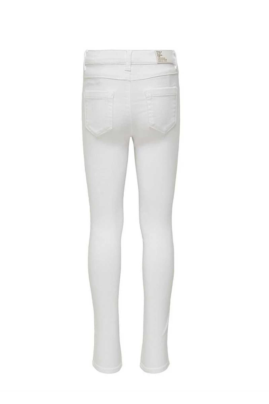 Only Women's Skinny Jeans in White - Stylish High Waist Stretch Denim Pants for Girls
