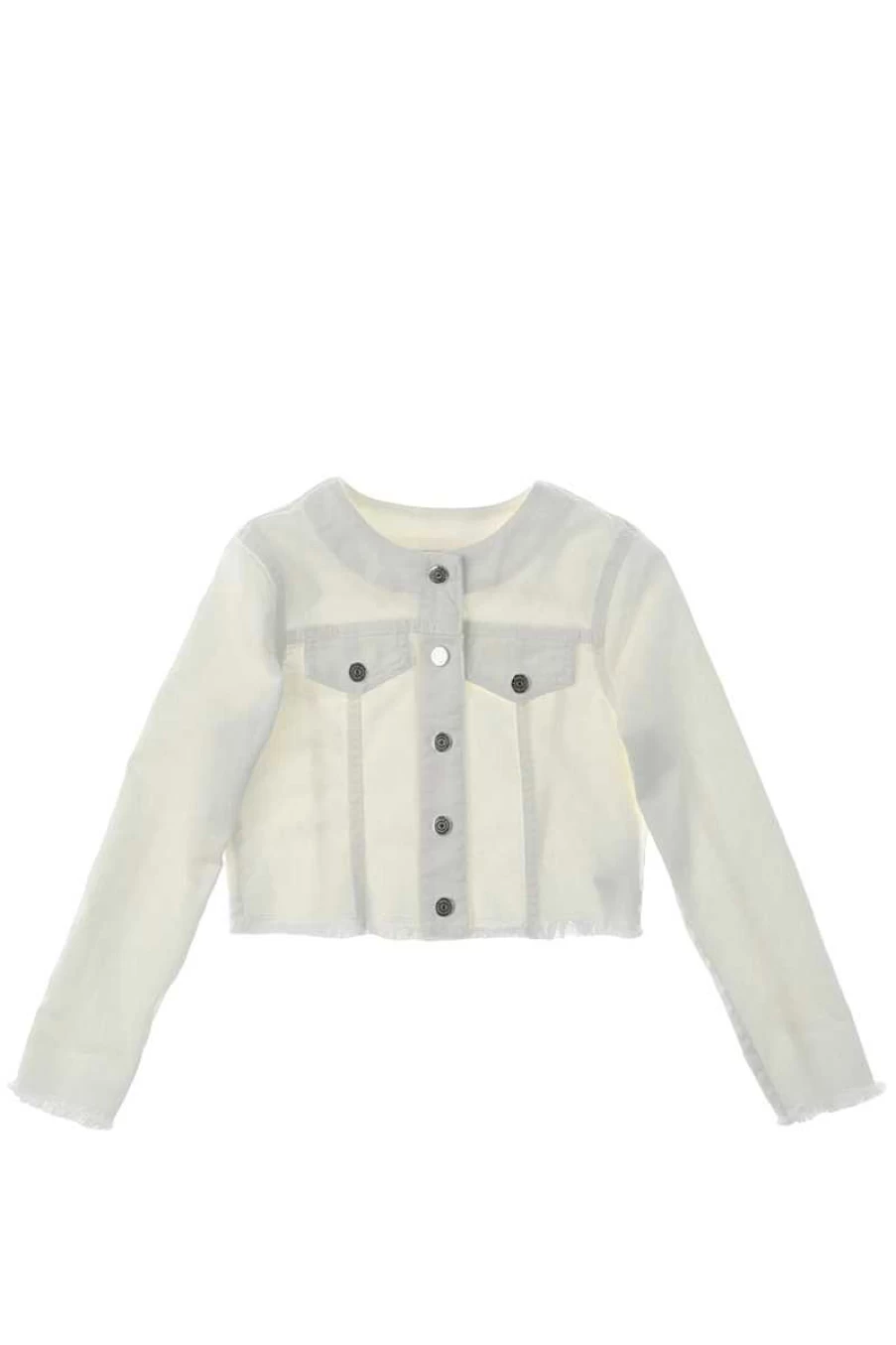 Kocca Girls' White Charion Jacket - Stylish Outerwear for Kids