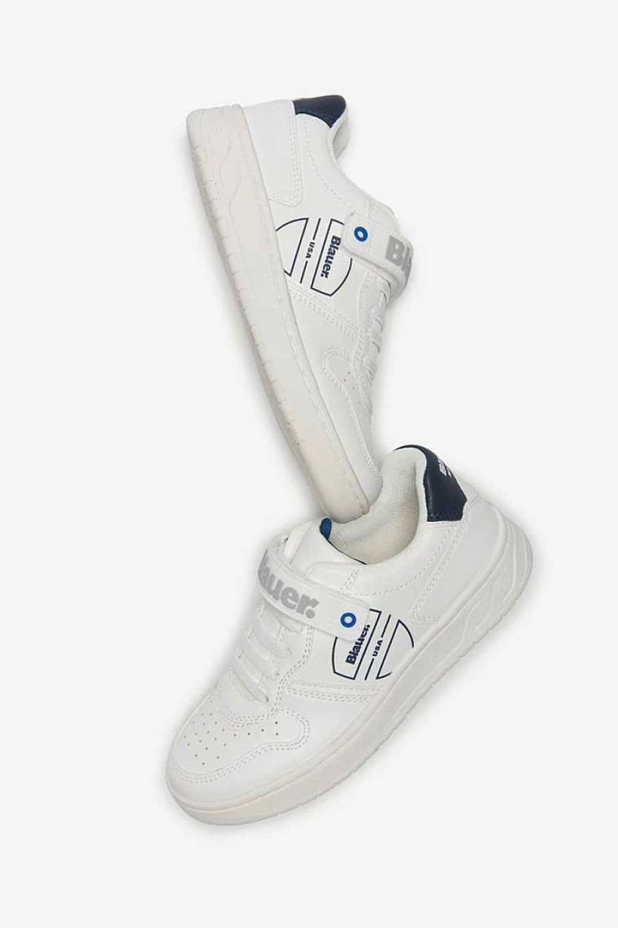 Blauer Kids' Spike01/Pup White Sneakers for Children - Lightweight Comfortable School Shoes