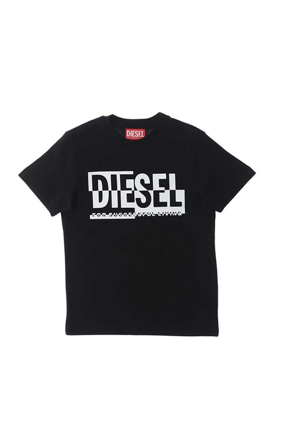 Diesel Kids' Black Graphic T-Shirt J01531-00Yi9 - Stylish Cotton Tee for Children