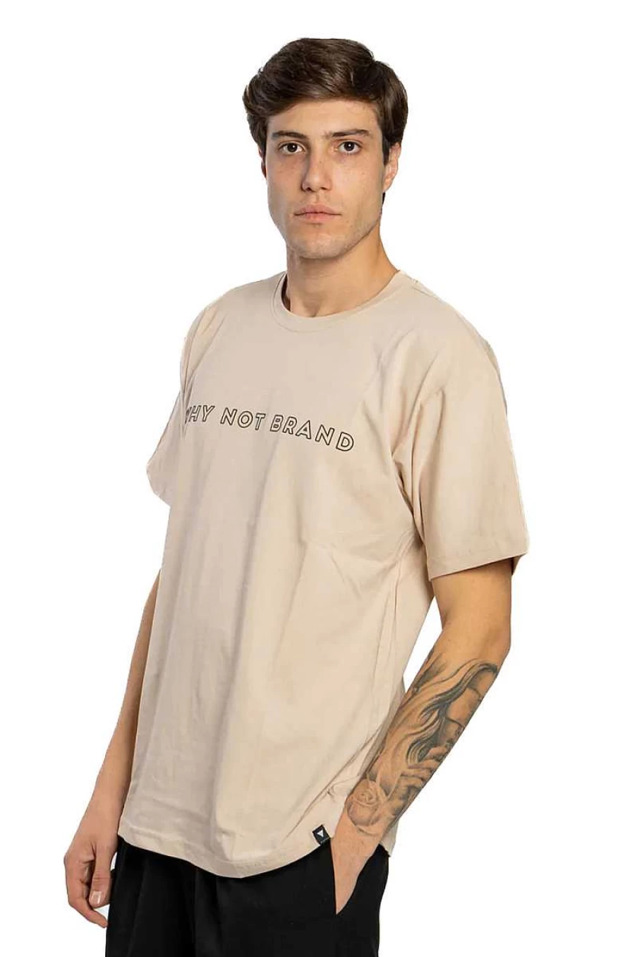 "Why Not Brand Men's Ivory MS13 Cotton T-Shirt for Men"