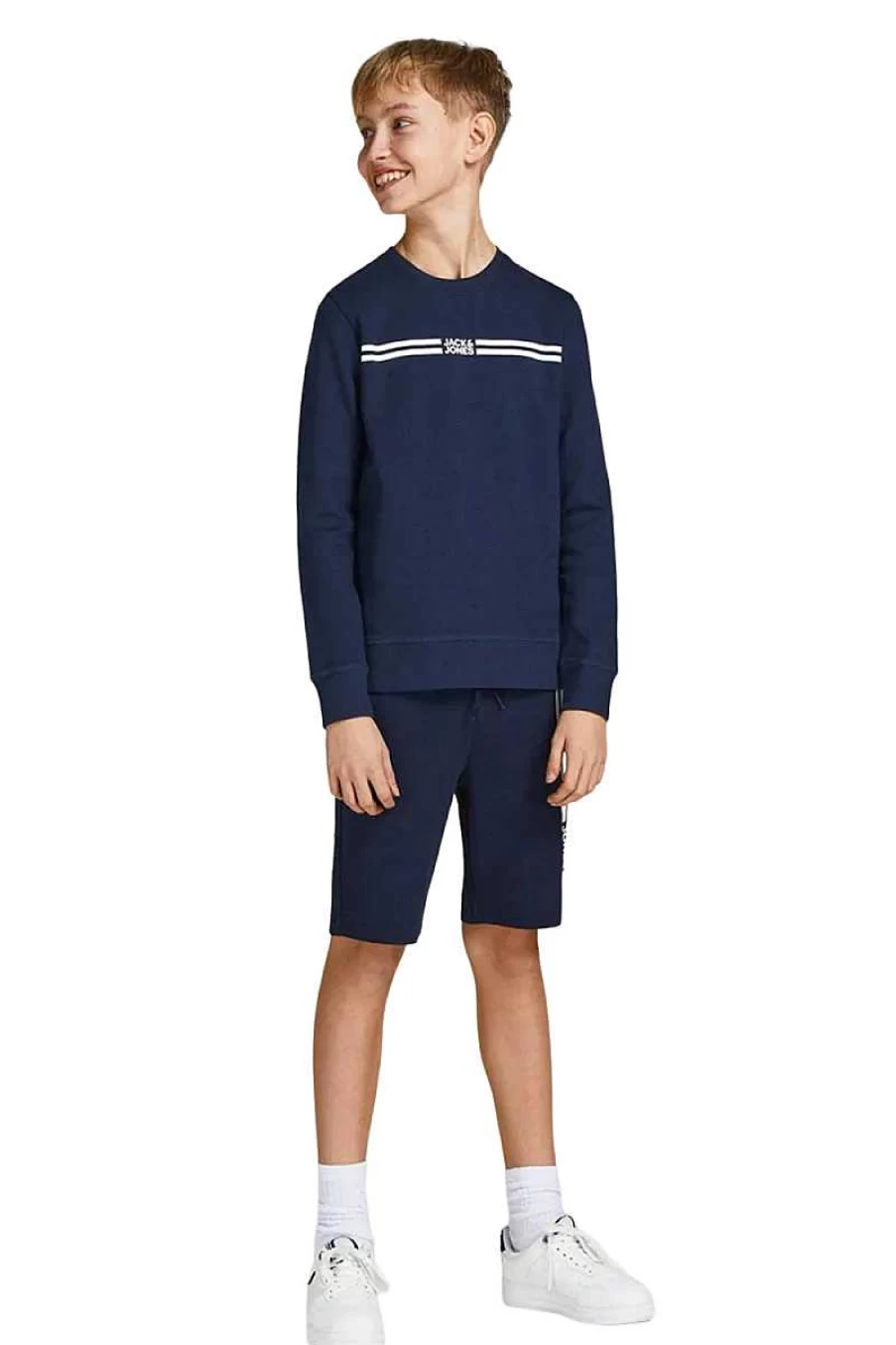 Jack & Jones Navy Kids' Crew Neck Sweatshirt - Soft Cotton Pullover for Children 12200793