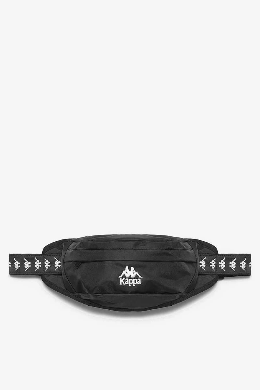 Kappa Pouch Bag 222 - Black/White Unisex Crossbody Sporty Compact Waist Pack