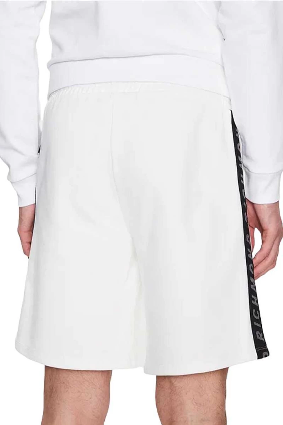 Richmond Men's Fleece Bermuda Shorts - Gisel Ump23037Be Optical White Comfort Fit