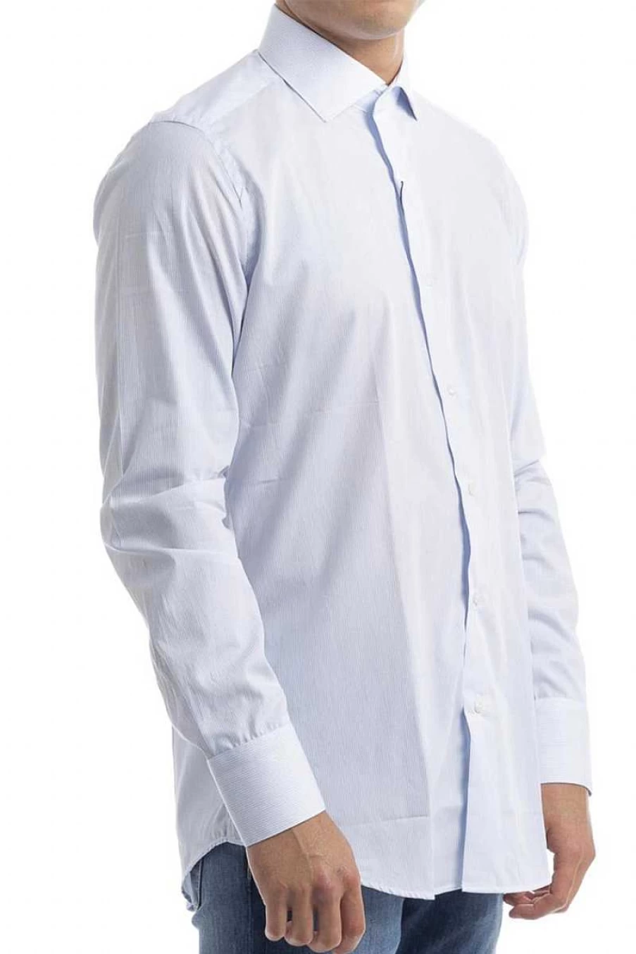 Liu Jo Men's French Collar Long Sleeve Shirt - Sky Blue M000P201 Milano Fit