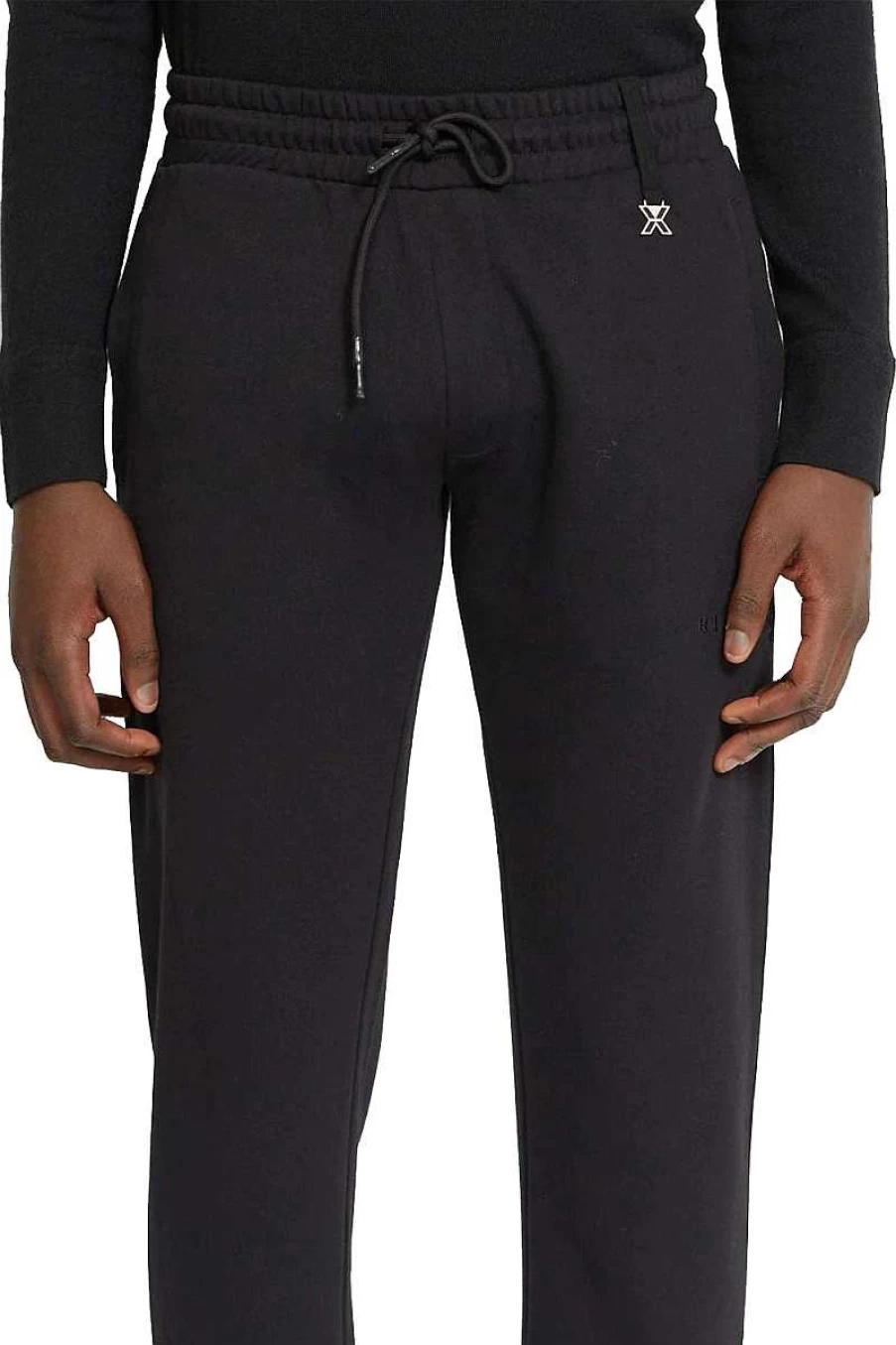Richmond Men's Black Fleece Pants - Comfortable Winter Thermal Trousers Uma23072Pa
