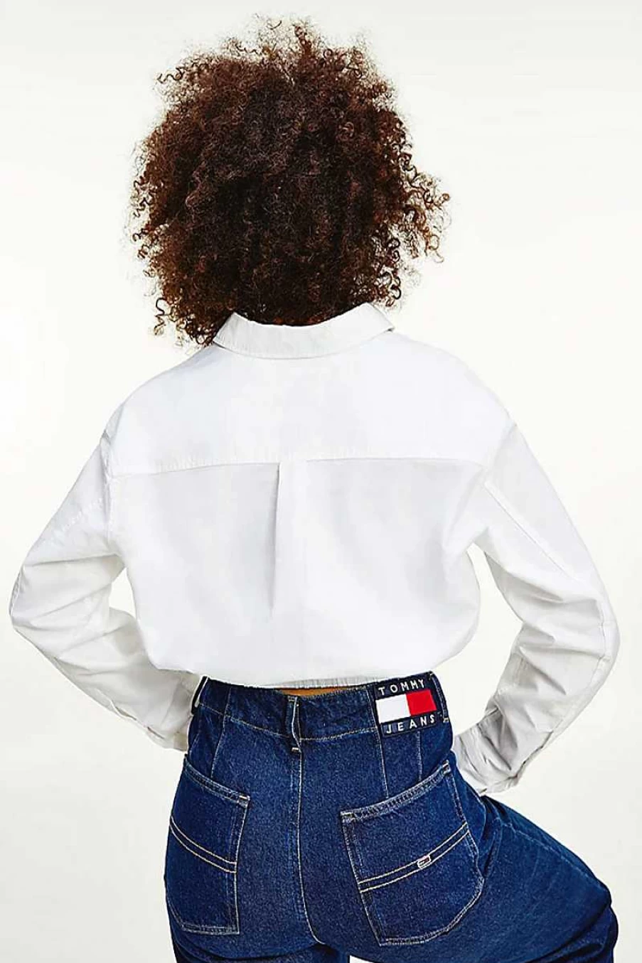 Tommy Hilfiger Women's YBR White Crop Top - Super DW0DW11901