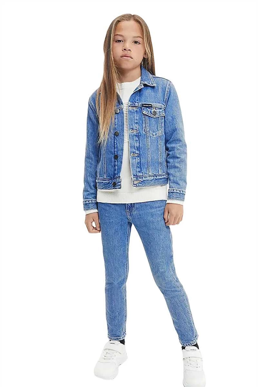 Calvin Klein Kids' Light Denim Jeans | Ib0Ib01268 | Comfortable Fit for Children