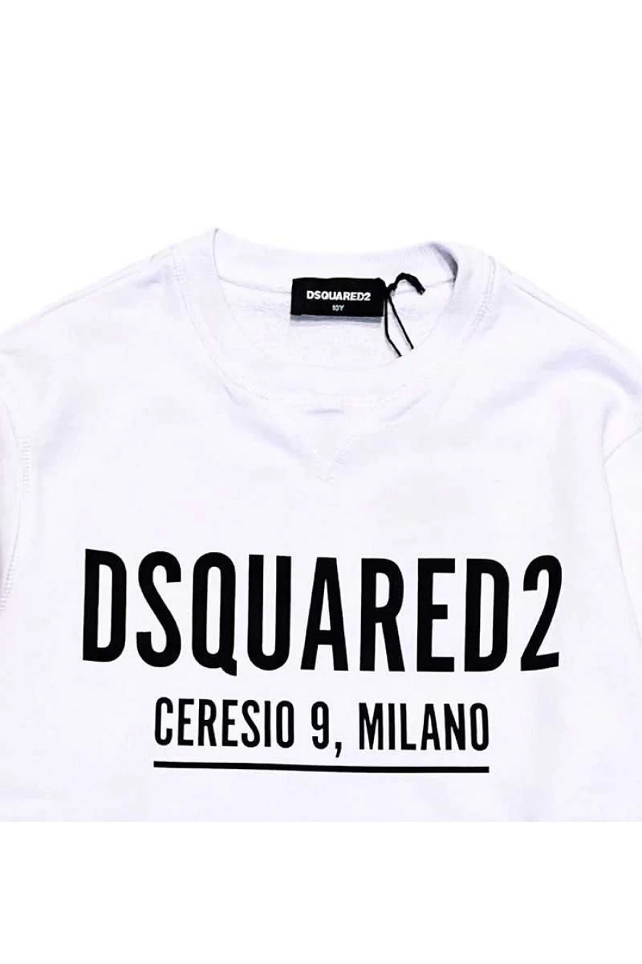 Dsquared Child White Relax Sweatshirt D2S607U Dq1094-D002Y