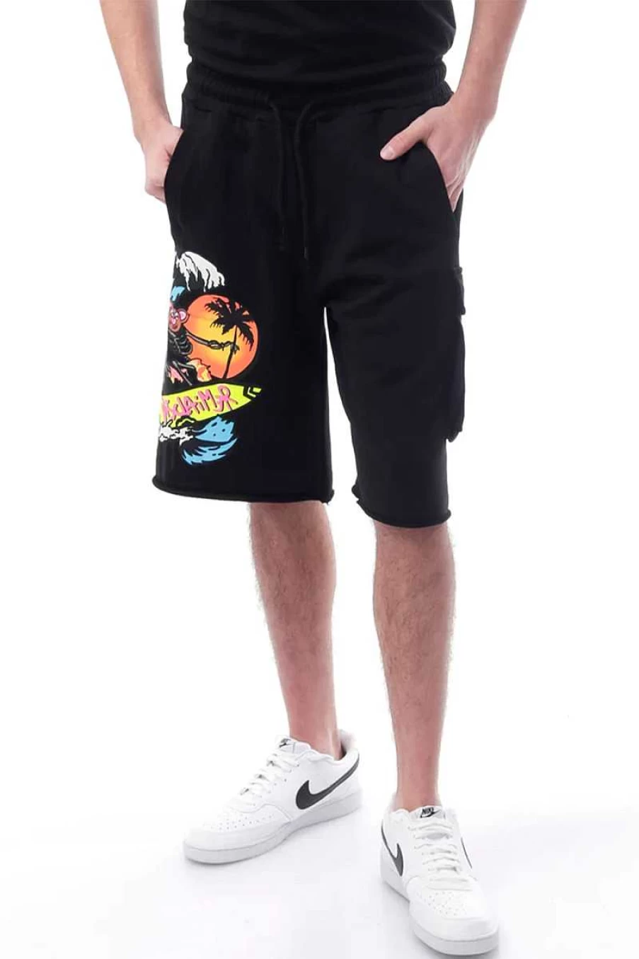 Disclaimer Bermuda 23Eds53508 Black Shorts for Men