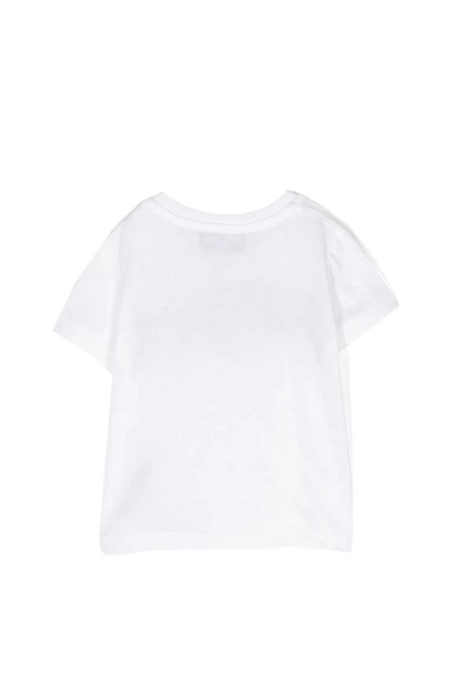 Moschino Kids White Graphic T-Shirt with Print for Boys and Girls