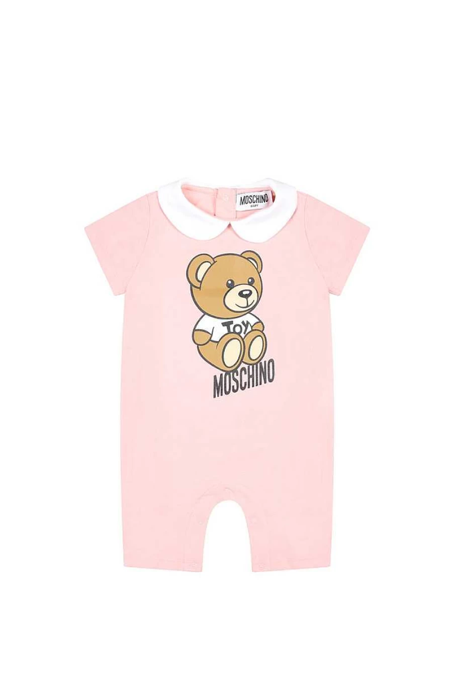Moschino Baby Girl Pink Onesie and Hat Set | MUY056 | Newborn Outfit