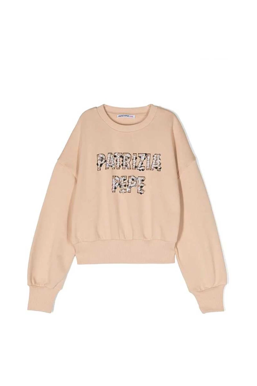 Patrizia Pepe Girls' Shifting Graphic Sweatshirt 7M0759/J046 - Trendy Hoodie for Teens
