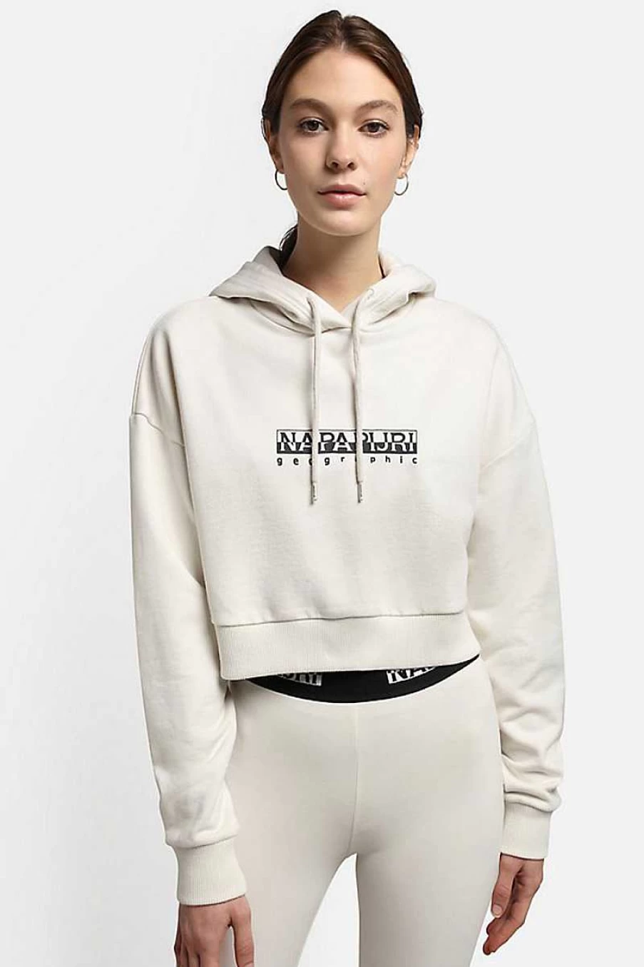 Napapijri Women's B-Box Crop Top in White | N0A4G8X N1A1
