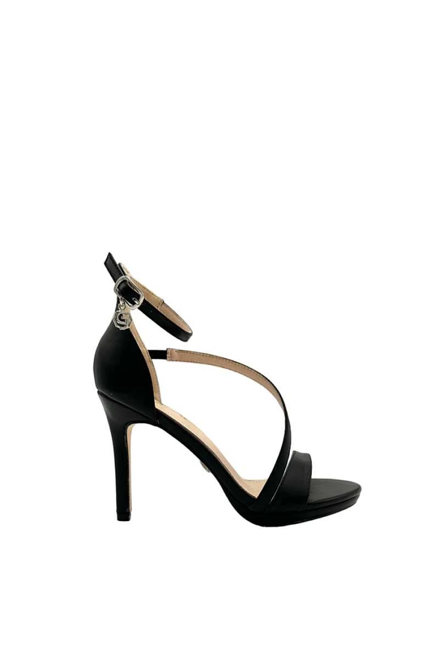 Gold&Gold Women's Black Strap Sandals Gp466 - Comfortable & Stylish Summer Footwear