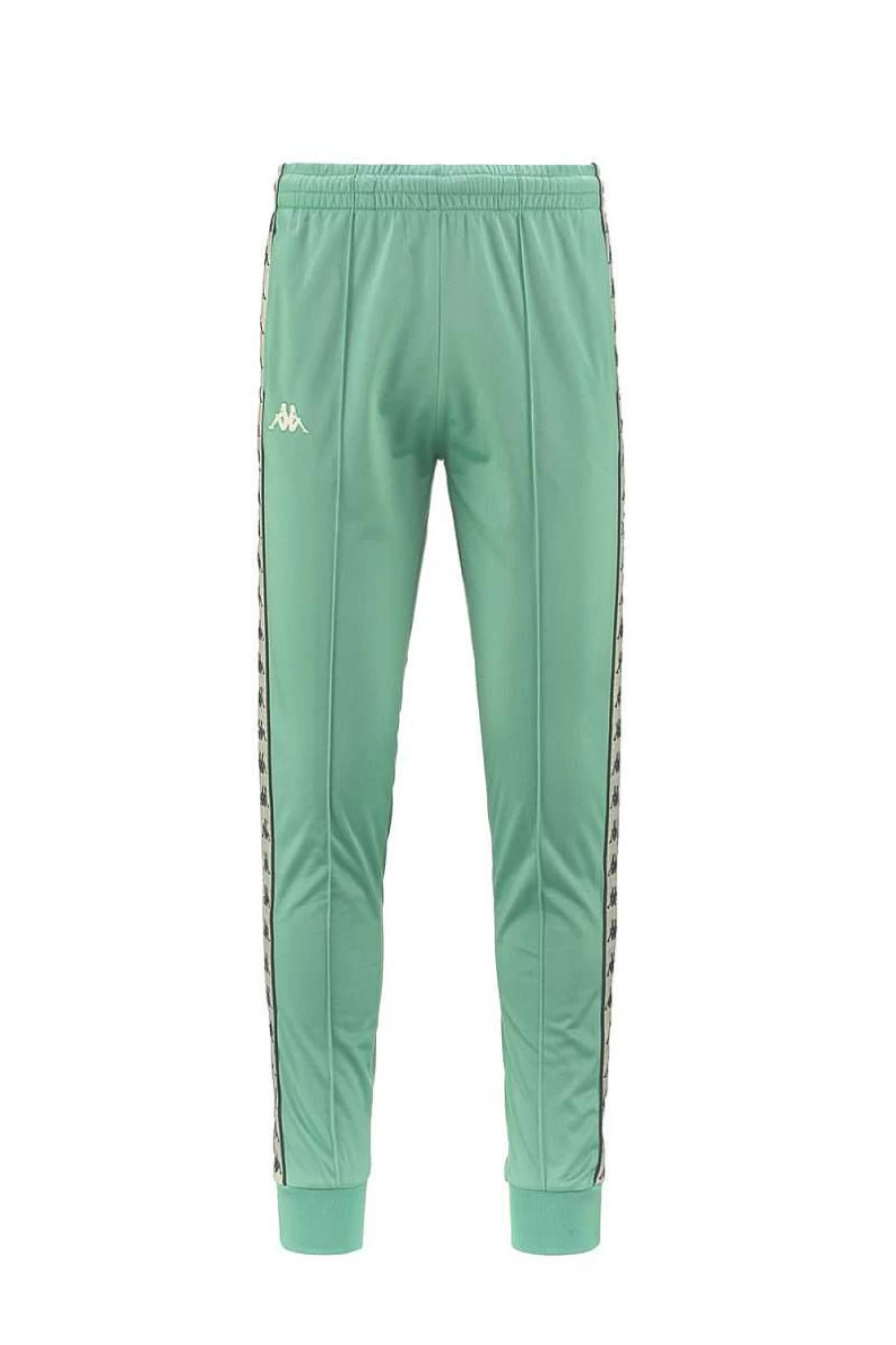 Kappa Men's Slim Fit Tracksuit Trousers 222 Banda Rastoria - Green Sage & Beige