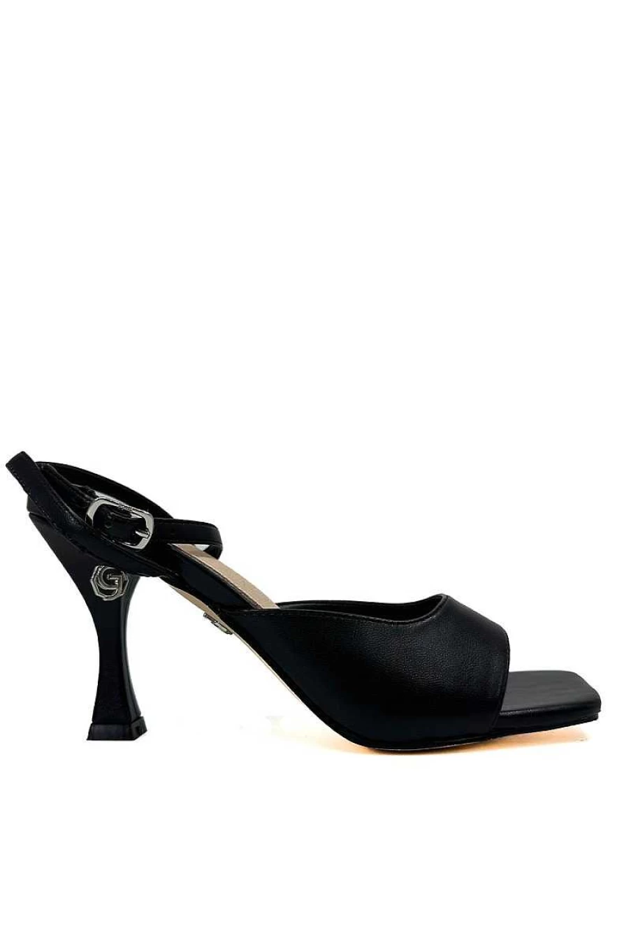 Gold&Gold Women's Gy311 Black Sandals - Stylish Comfort for Women