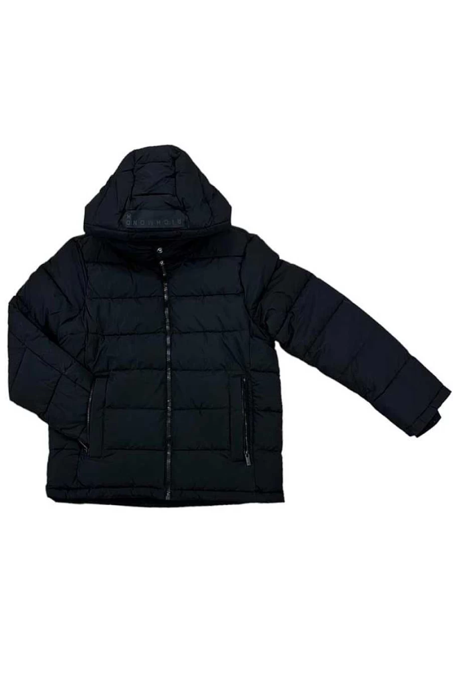 Richmond Men's Black Padded Jacket - Alicia Uma23073Pi Winter Coat for Men