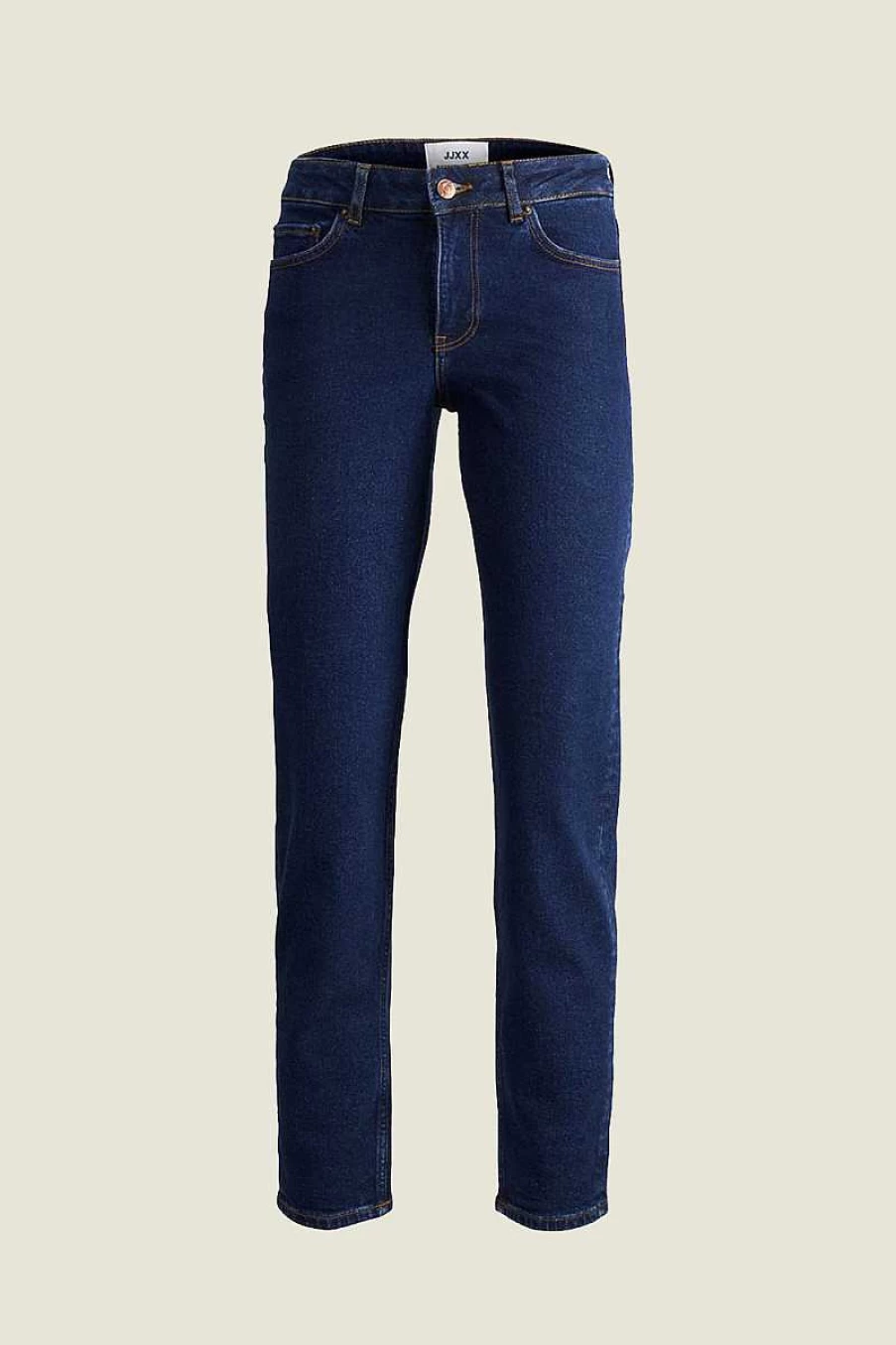 "Jjxx Women's Mom Jeans in Dark Blue Denim - High Waist Vintage Style 12203866"
