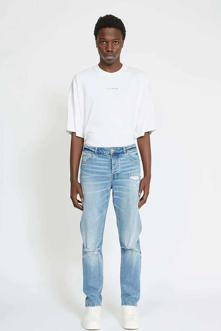 Richmond Men's Medium Blue Denim Jeans - Classic Fit Uma23128Je for Men