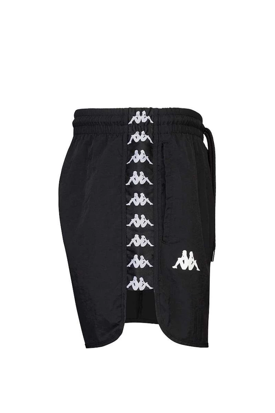 Kappa Men's Swim Shorts - Black & White Banda Cali Design - Quick Dry Beachwear