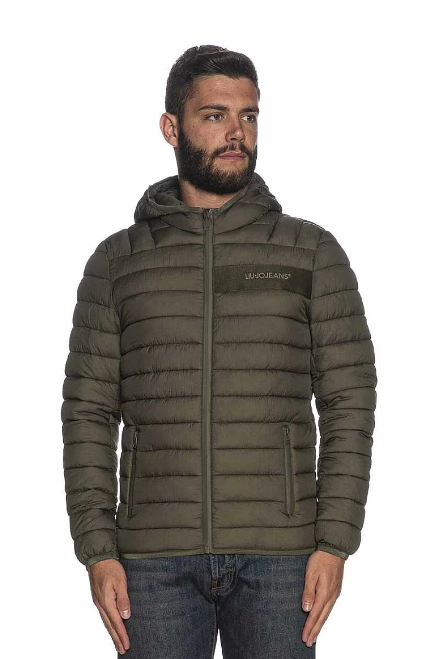 Liu Jo Men's Army Green Lightweight Denim Jacket - M000P104