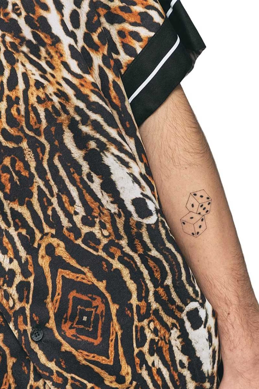 Gaelle Men's Black Animal Print Viscose Shirt - GBU1053 Stylish Casual Wear