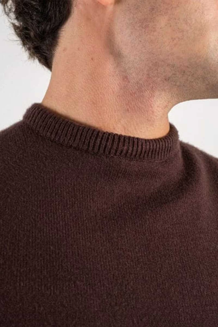 Over-d Men's Bordeaux Crew Neck Sweater - Classic Casual Knit Pullover