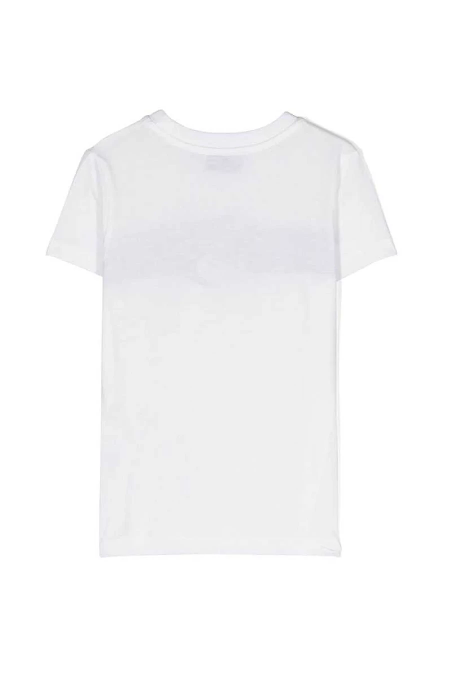 Moschino Kids White Graphic T-Shirt Hum04Q-Laa03K for Children