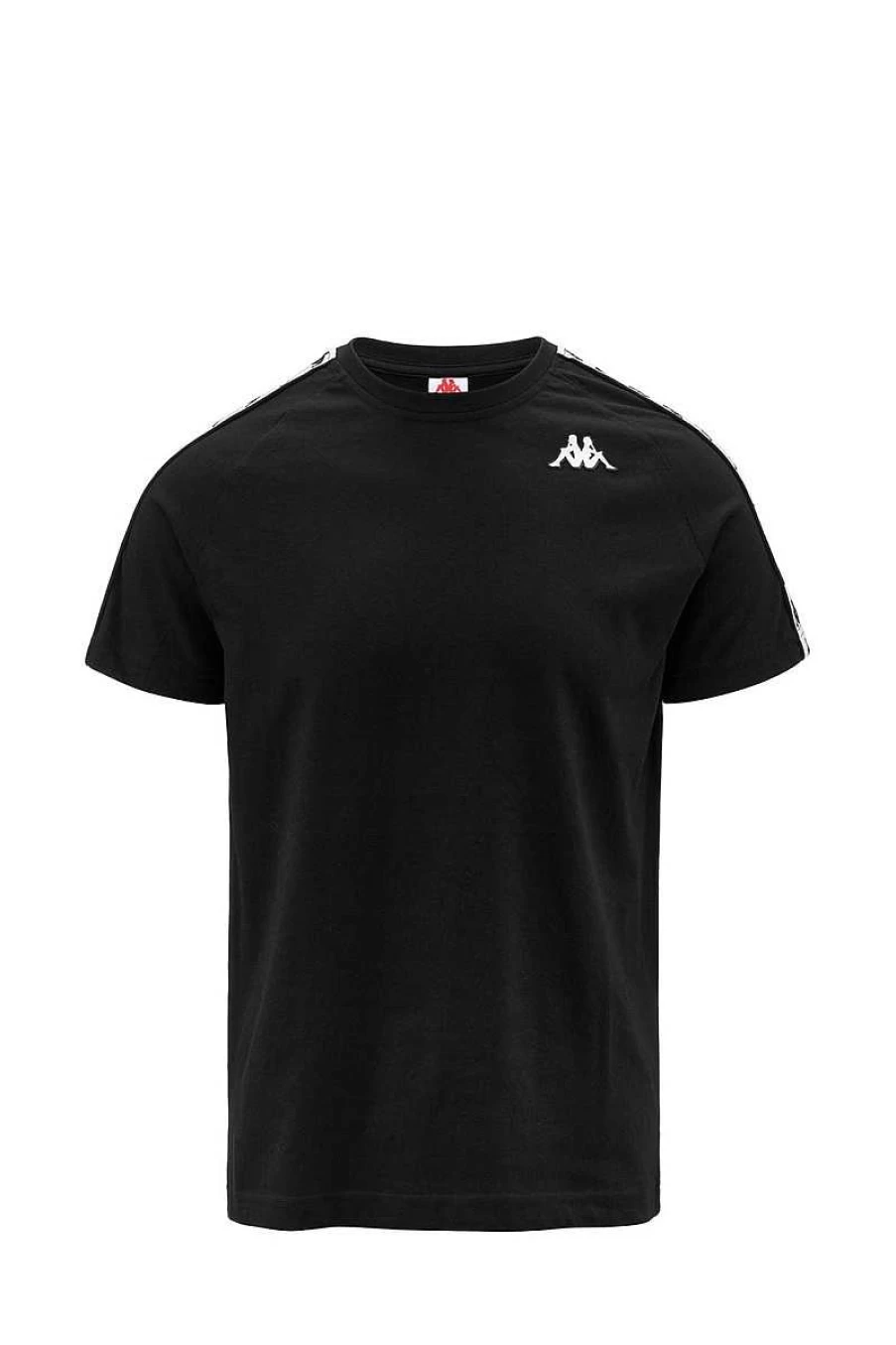 Kappa Men's Black & White Band Coen 303UV10 T-Shirt 222 - Classic Fit Cotton Tee