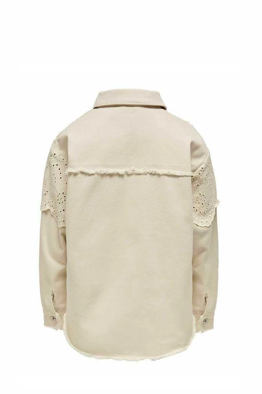 Only Girls' Beige Lace Shirt - Sangallo Style 15227624