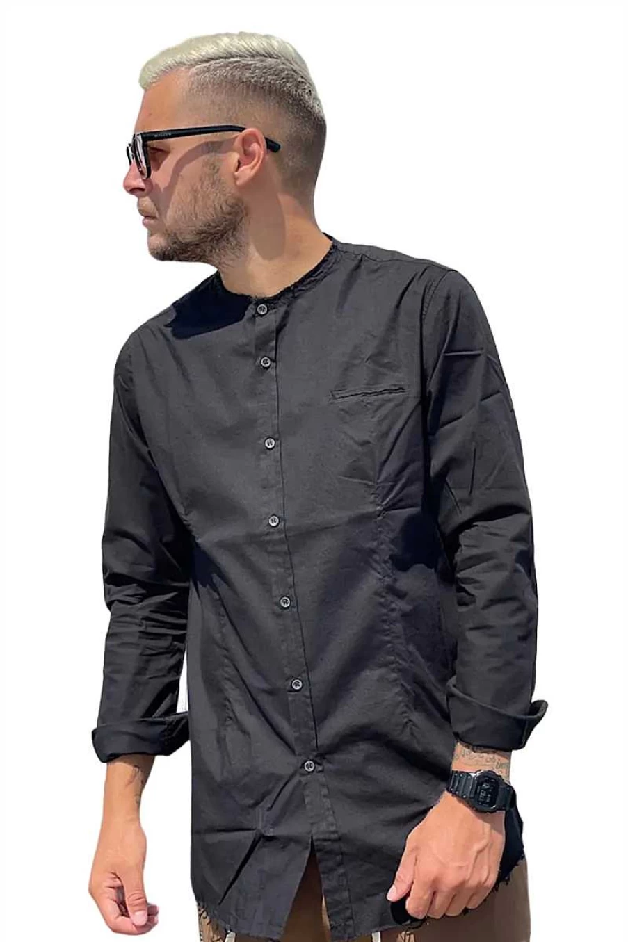 Why Not Brand Leeds Shirt CU37 for Men - Stylish Black Tee for Everyday Wear