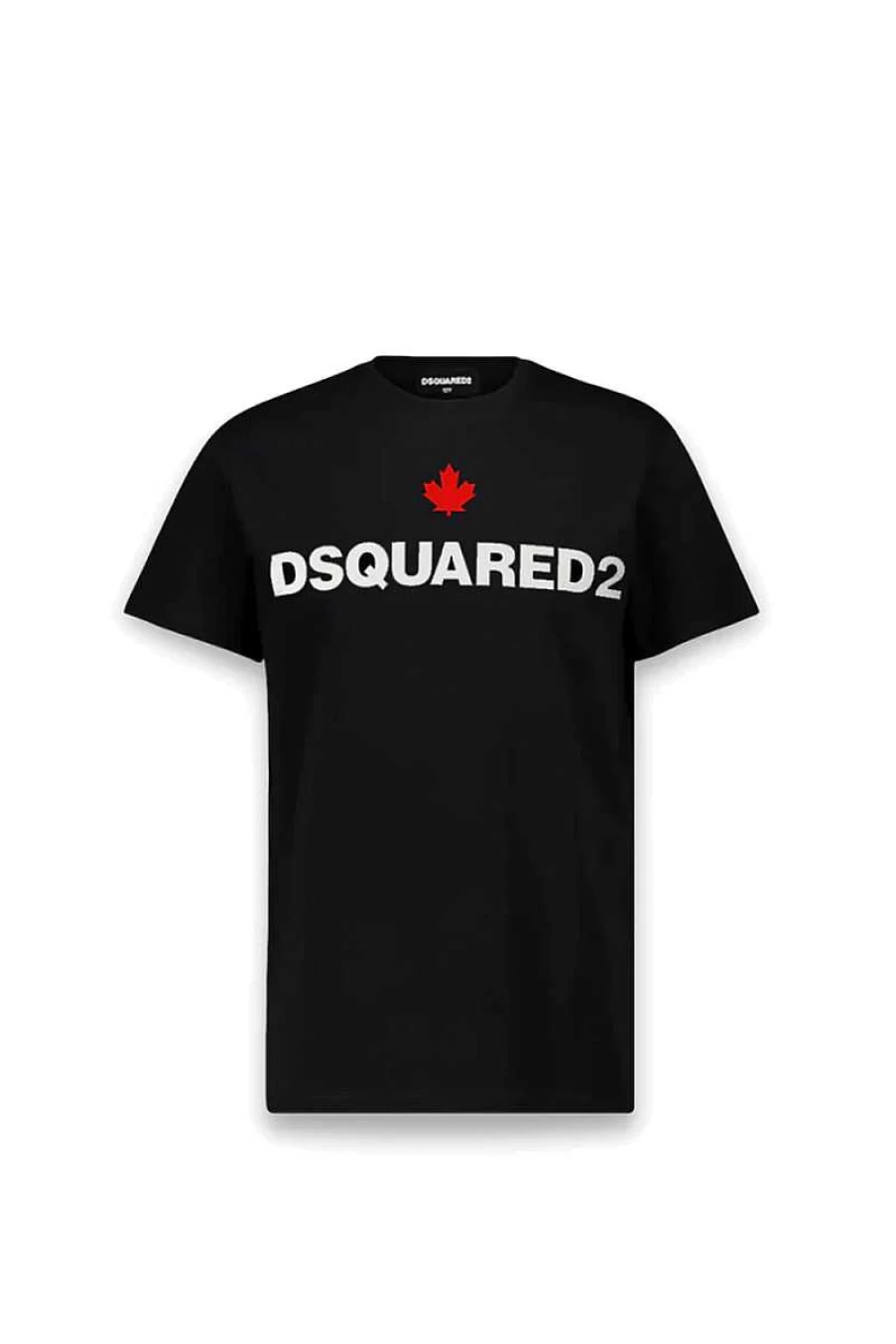 Dsquared Kids Slouch Fit T-Shirt DQ1392-D008J Black Casual Comfortable Cotton Tee for Children