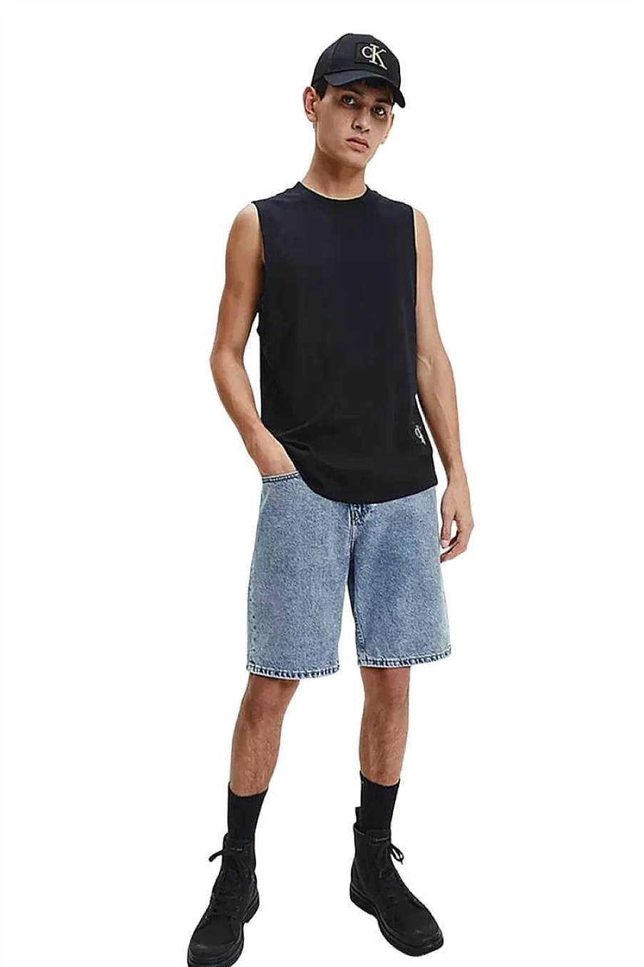 Calvin Klein Men's Medium Denim Shorts - Classic Fit Stretch J30J320529 1A4