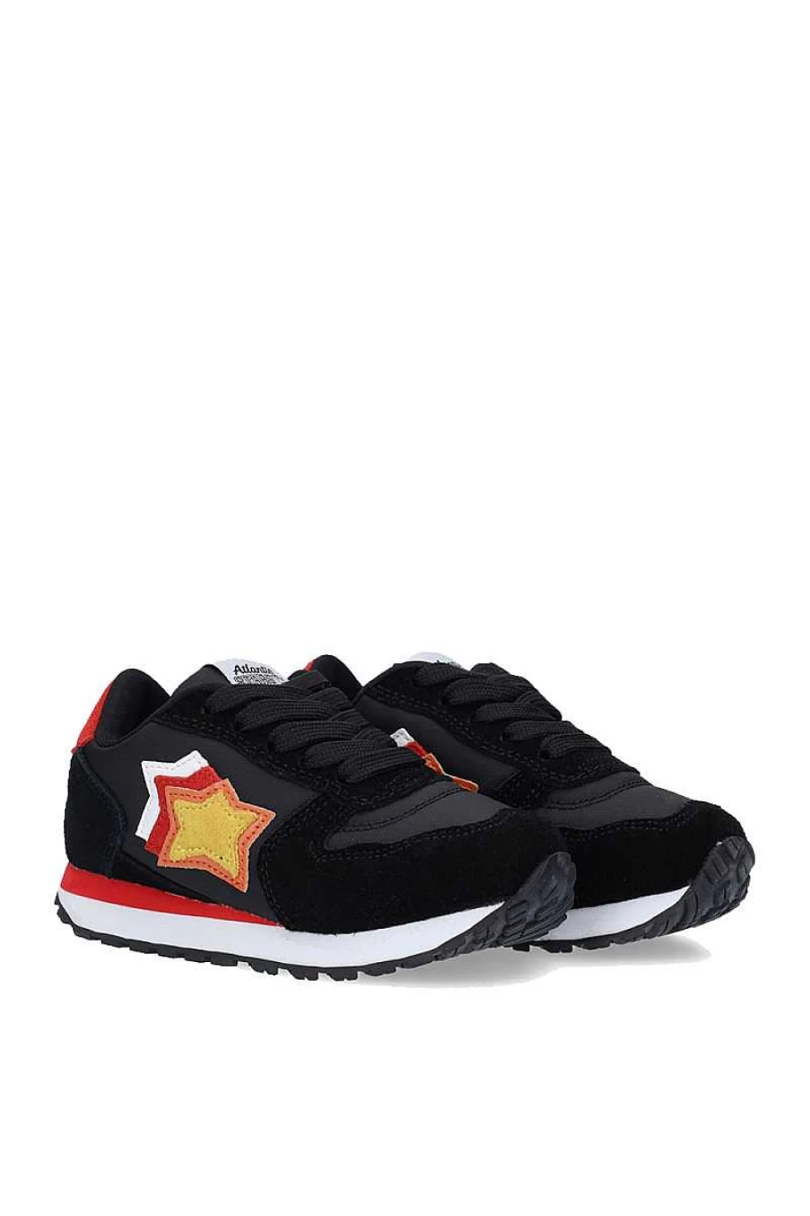 Atlantic Star Icaro57J Kids Sneakers - Black, Red, Ocher Children's Casual Shoes