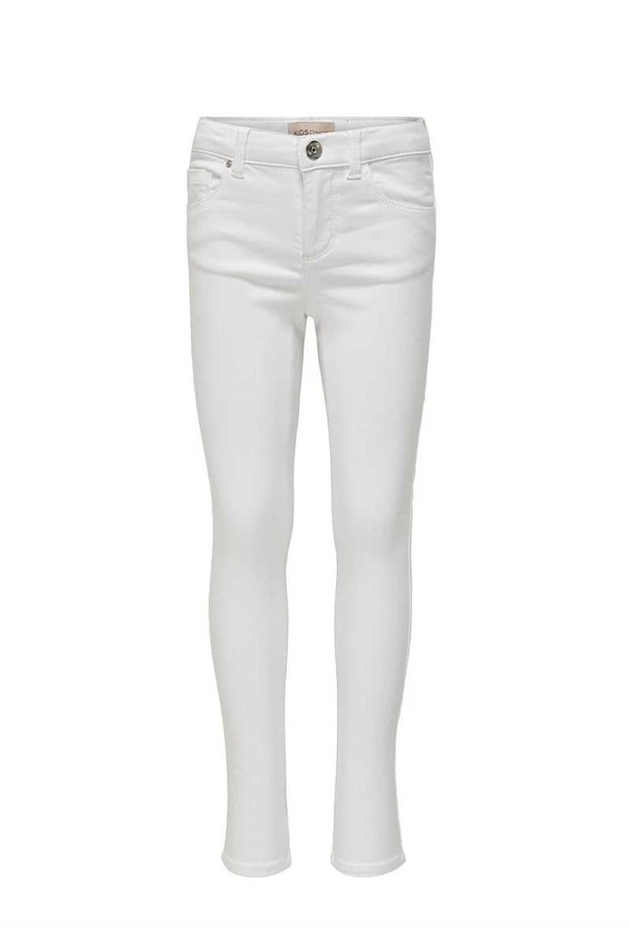 Only Women's Skinny Jeans in White - Stylish High Waist Stretch Denim Pants for Girls