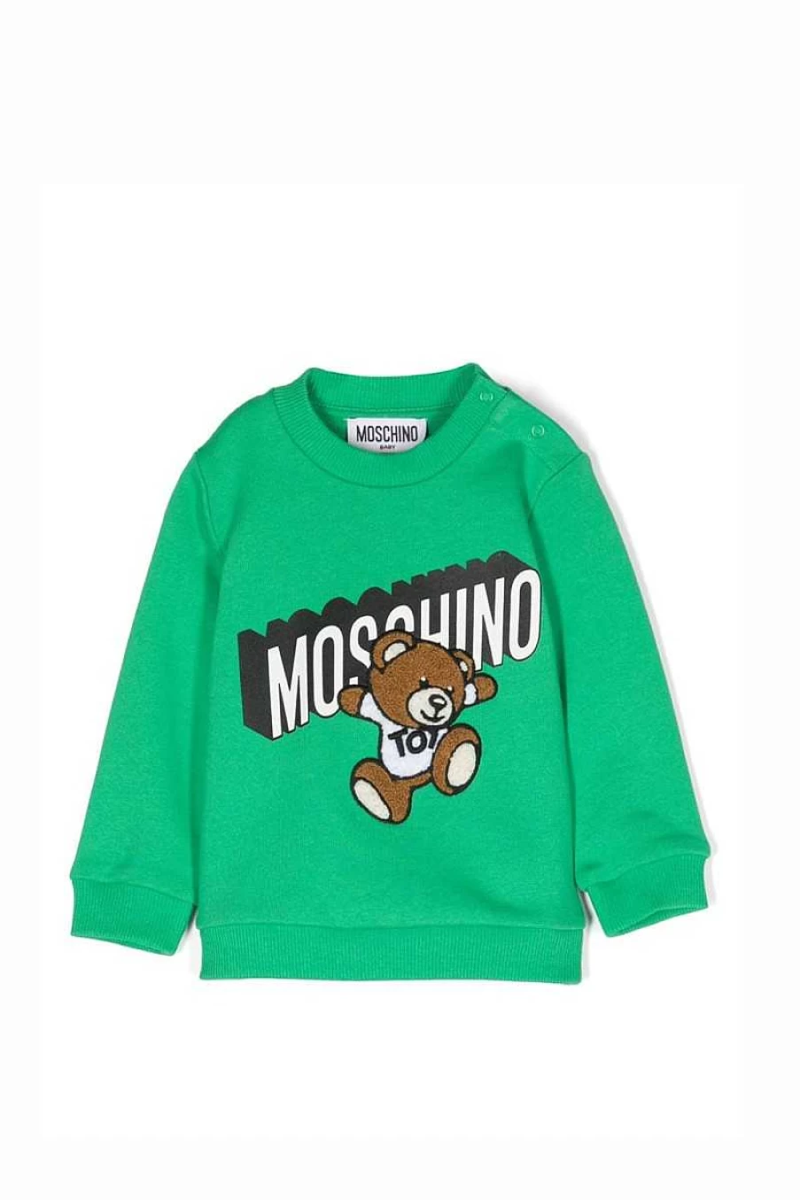 Moschino Kids Green Sweatshirt | Mvf04Q-Lca32 | Casual Children's Pullover