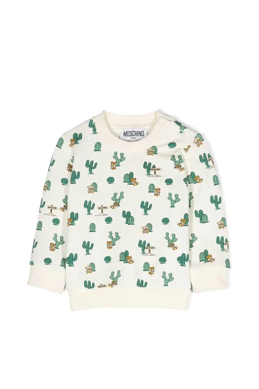 Moschino Kids Milk Print Sweatshirt - M5F04Q-Ldb3C for Children