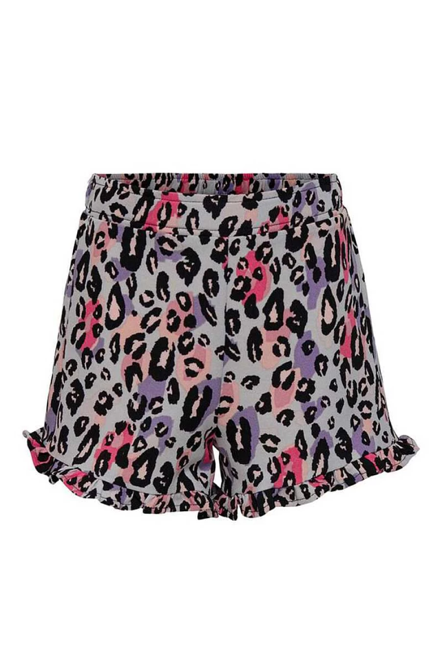 "ONLY Girls' Animal Print Shorts - Stylish & Comfortable Summer Shorts for Kids"